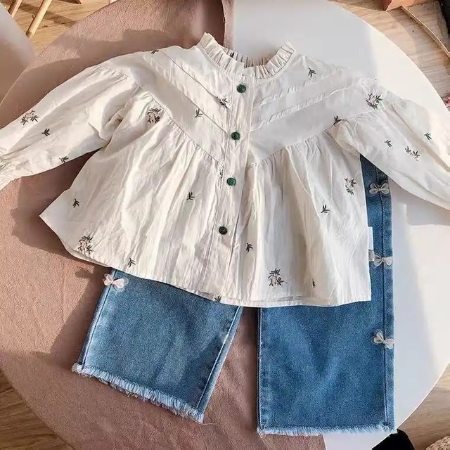 花柄ブラウスシャツ