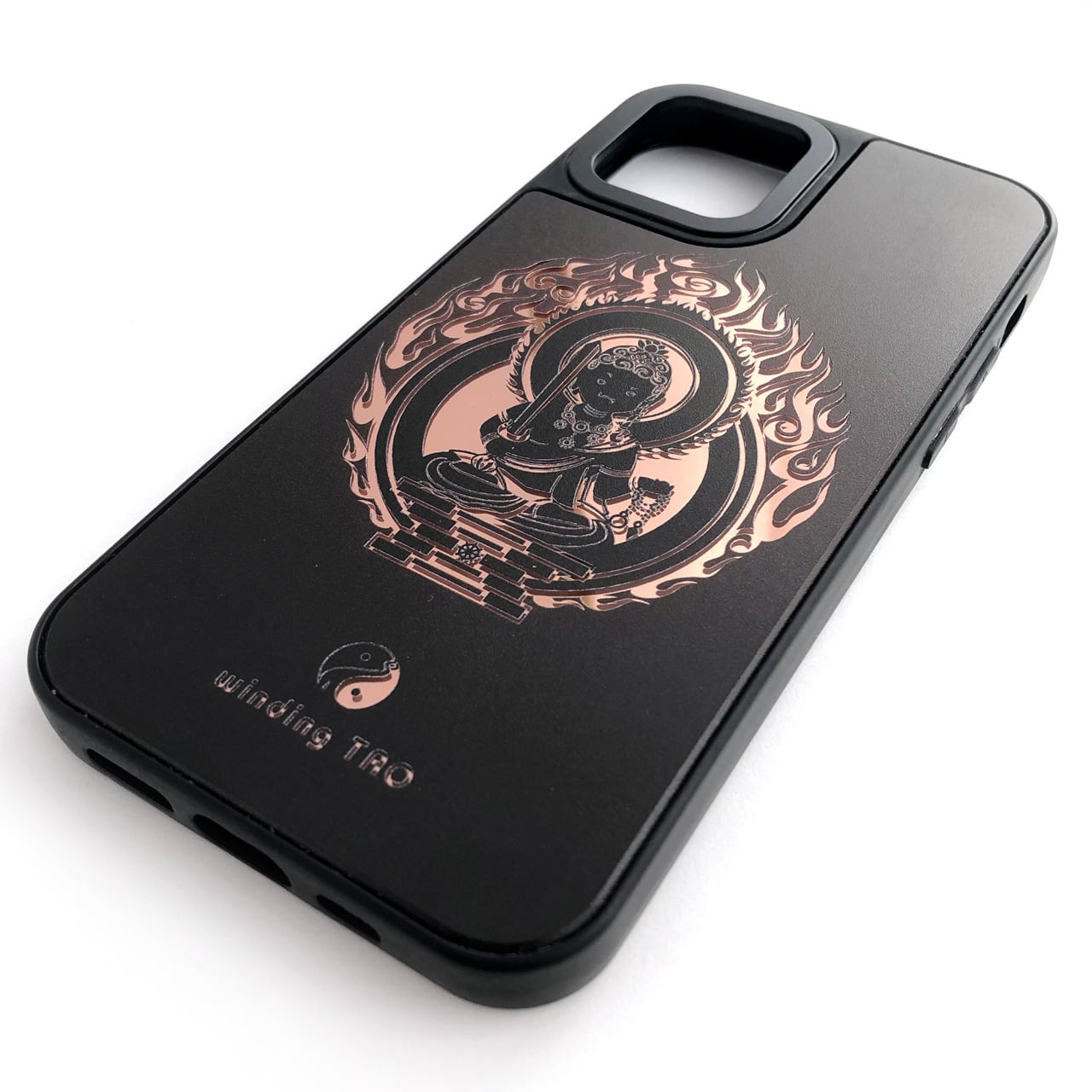 不動明王 ミラーiPhoneケース［Plus／Pro Max］〈仏像スマホケース