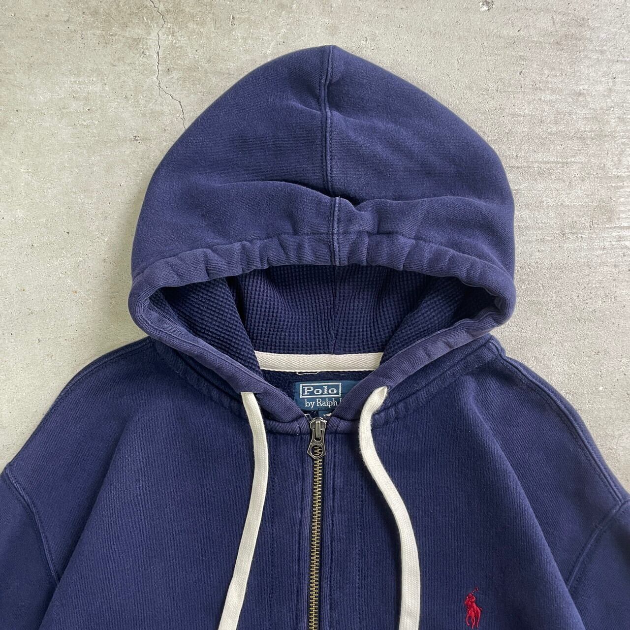 90s Polo by Ralph Lauren ジップパーカー　ナス紺 楽天市場】90s □ POLO ポロ ラルフローレン フルジップ スウェット