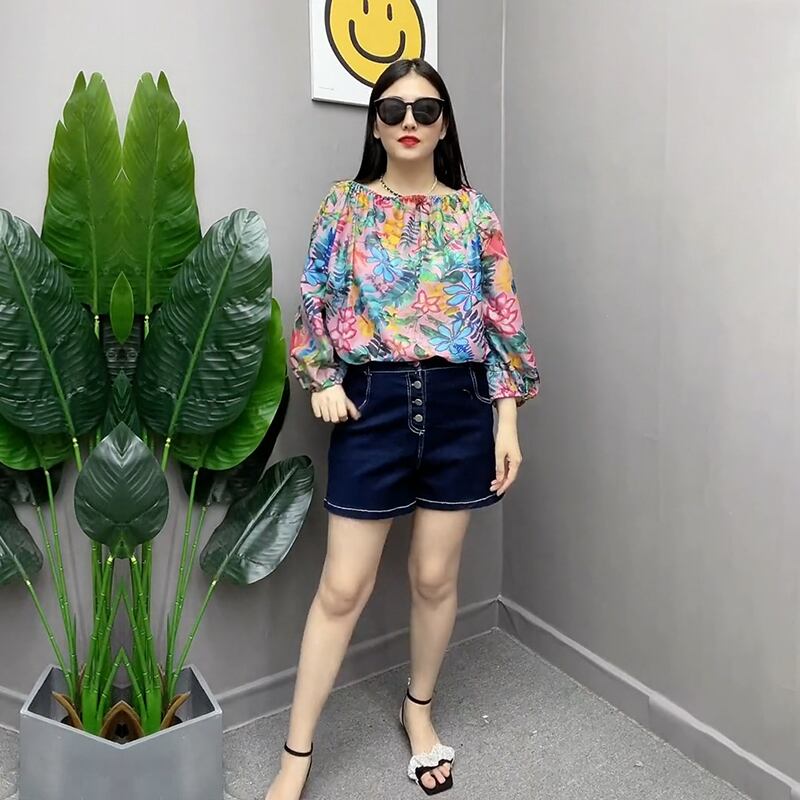 サマーフローラルスタイル 大きめサイズ 夏物 花柄 ミックスインファッション10327055215