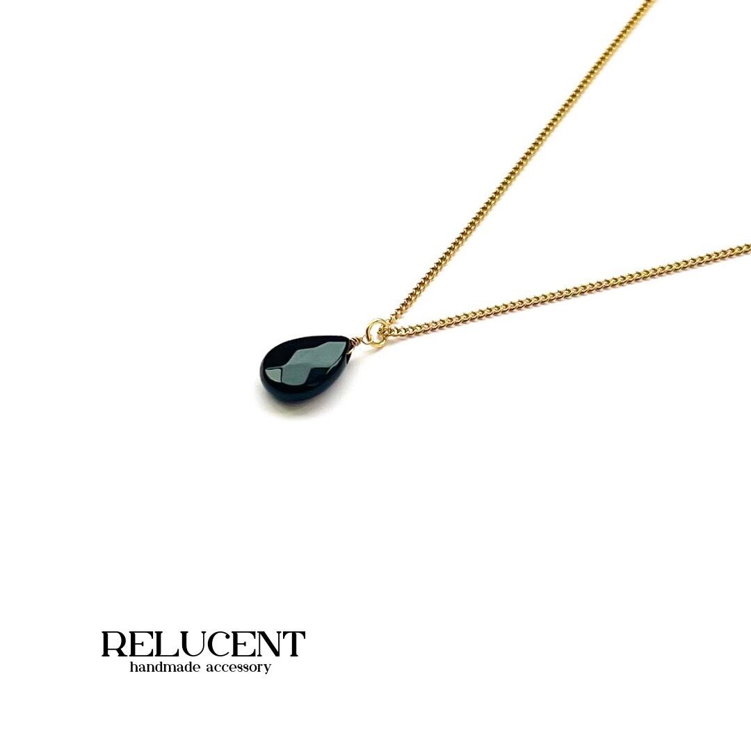 つけっぱなしOK 天然石ネックレス ブラックオニキス サージカル