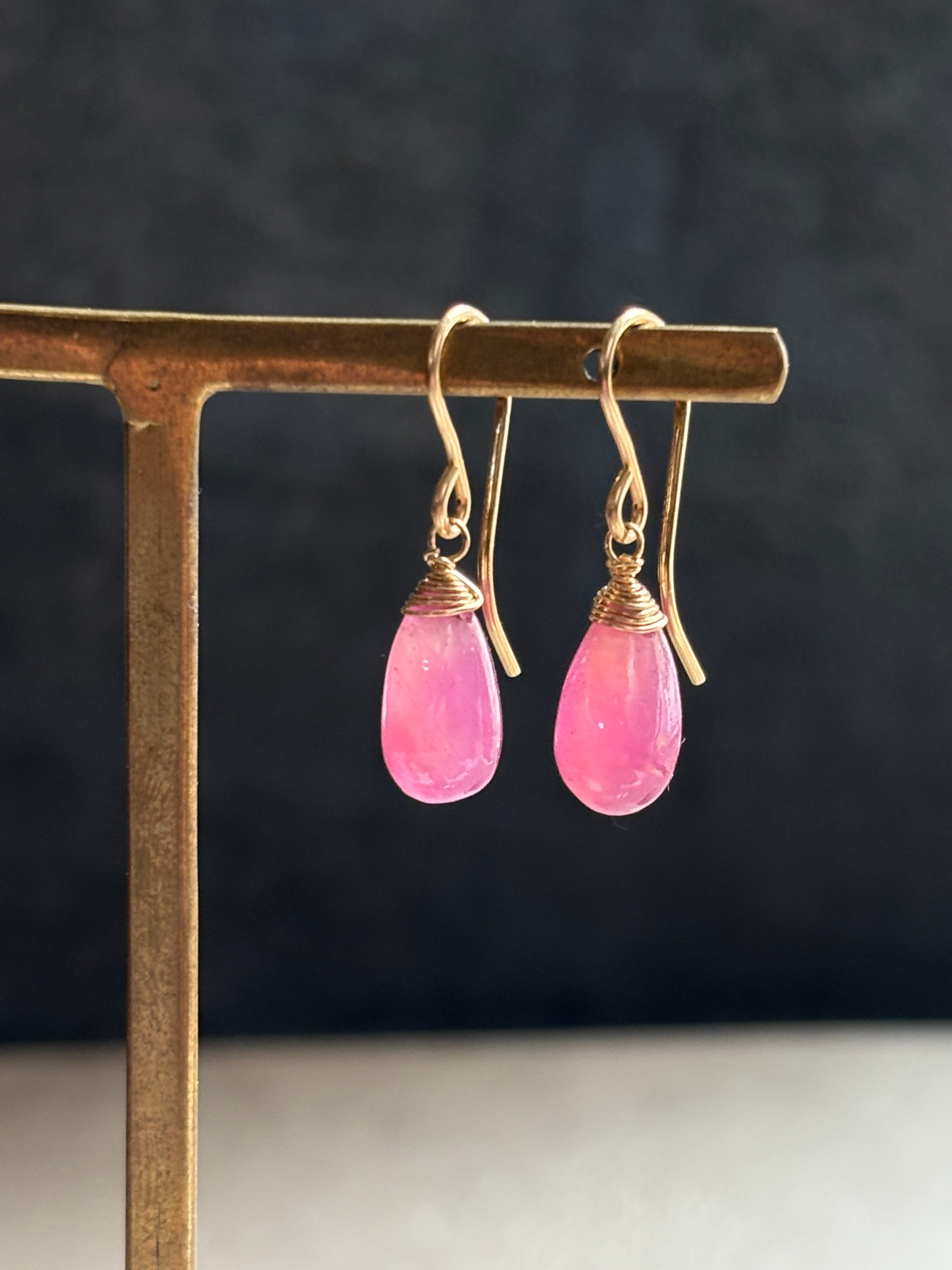 14kgf》非加熱ルビーのピアス | mellow PLU