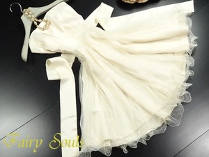 ★送料無料★11号（L)☆オ－ガンジ－ベアトップミニドレス(OPN6213)