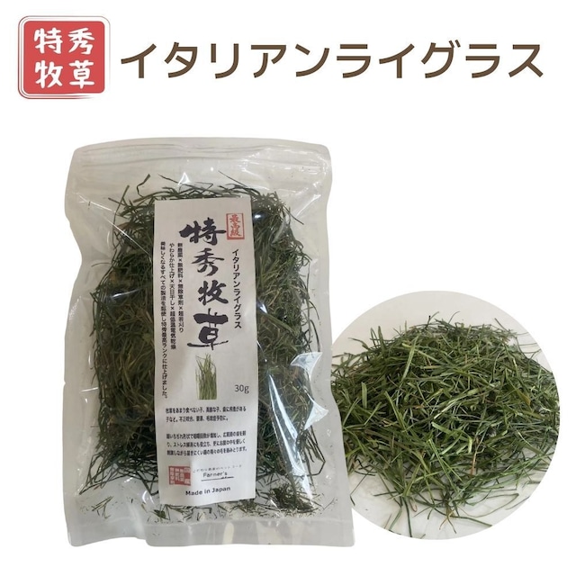 特秀牧草　イタリアンライグラス　30ｇ　国産　無農薬ウサギ牧草
