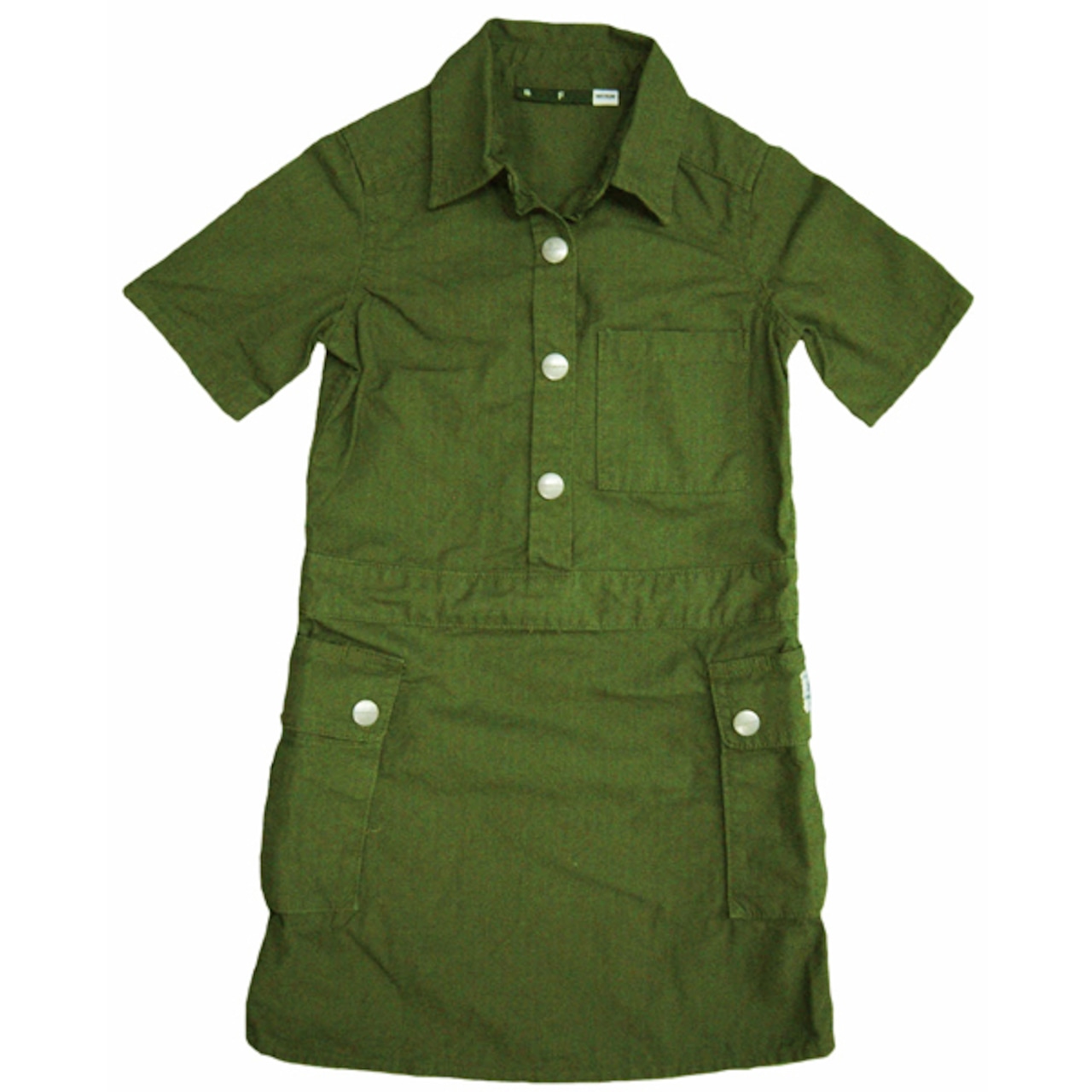 ［SASSAFRAS］フォールリーフドレス キッズ#L-XL｜OLIVE