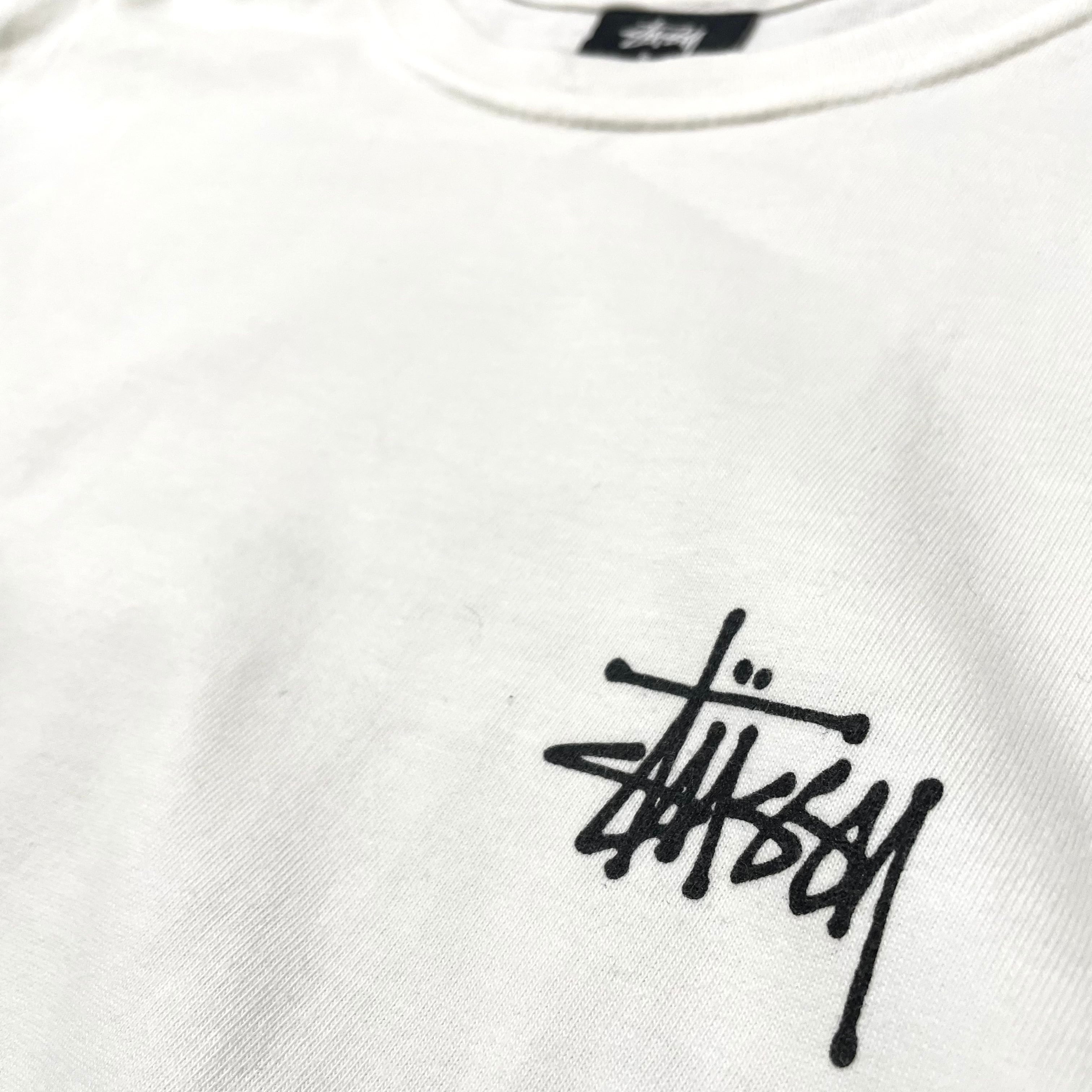 stussy ステューシー ビッグロゴ グラフィック ホワイト 表記L ロンT古着堂ロンT_カットソー