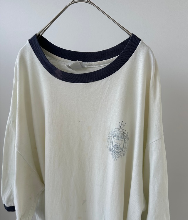 -U.S. NAVAL ACADEMY- Vintage 90s Ringer T-shirt made in USA