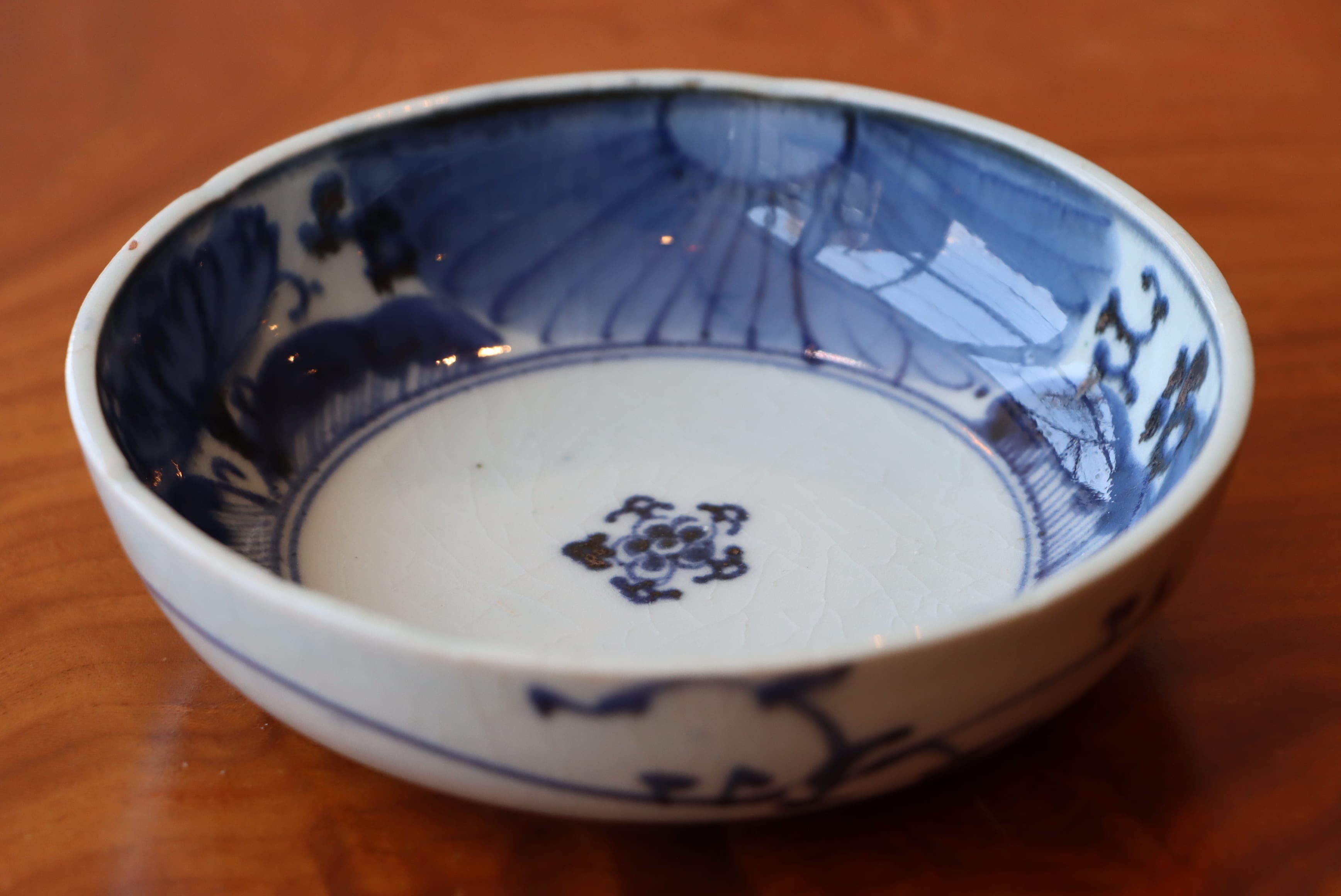 膾皿 三客組 古伊万里 染付 花文 | (有)新原美術