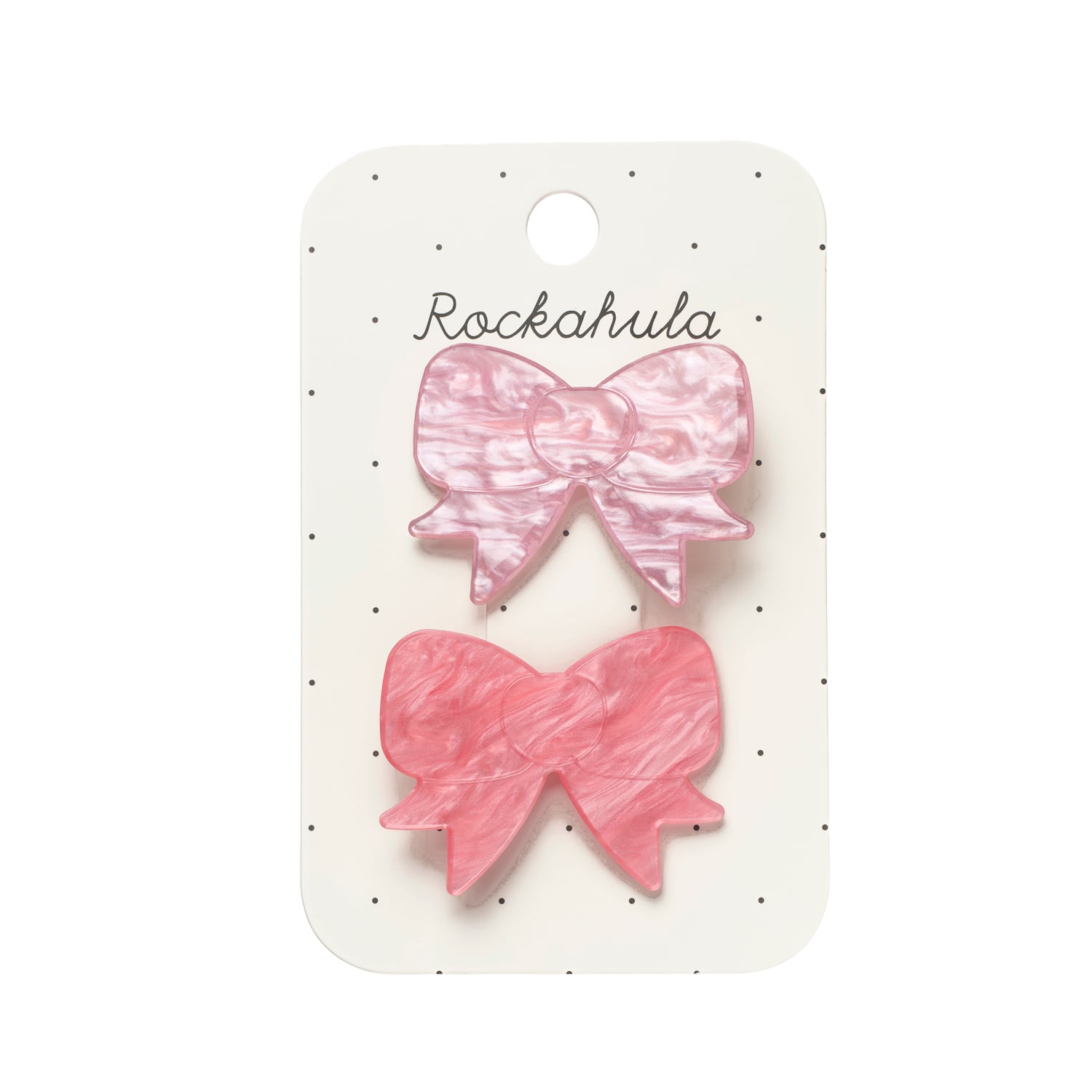 H2657P:Pretty in Pink Acetate Bow Clips-PINK