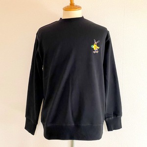 Shabby Skate Board Embroidery Sweat Shirts　Black