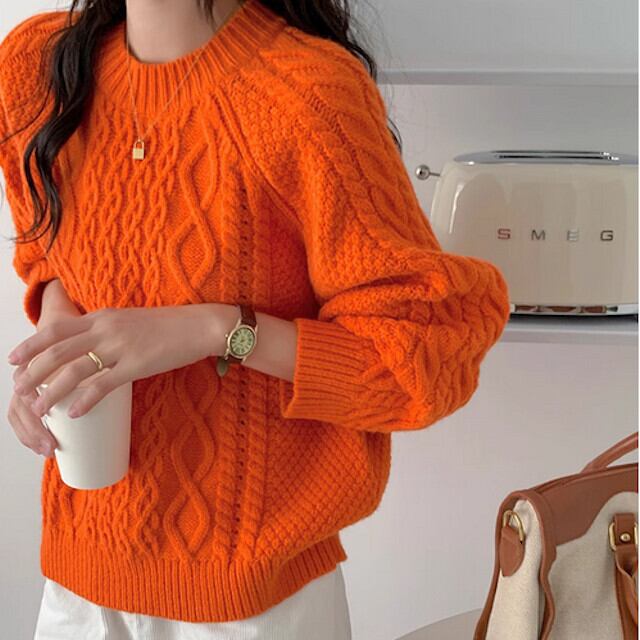 ニット レディース トップス セーター ラウンドネック ゆったり