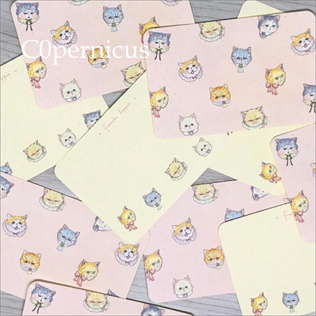 メッセージカード10枚入り /0326-1 浜松雑貨屋 C0pernicus ネコ雑貨