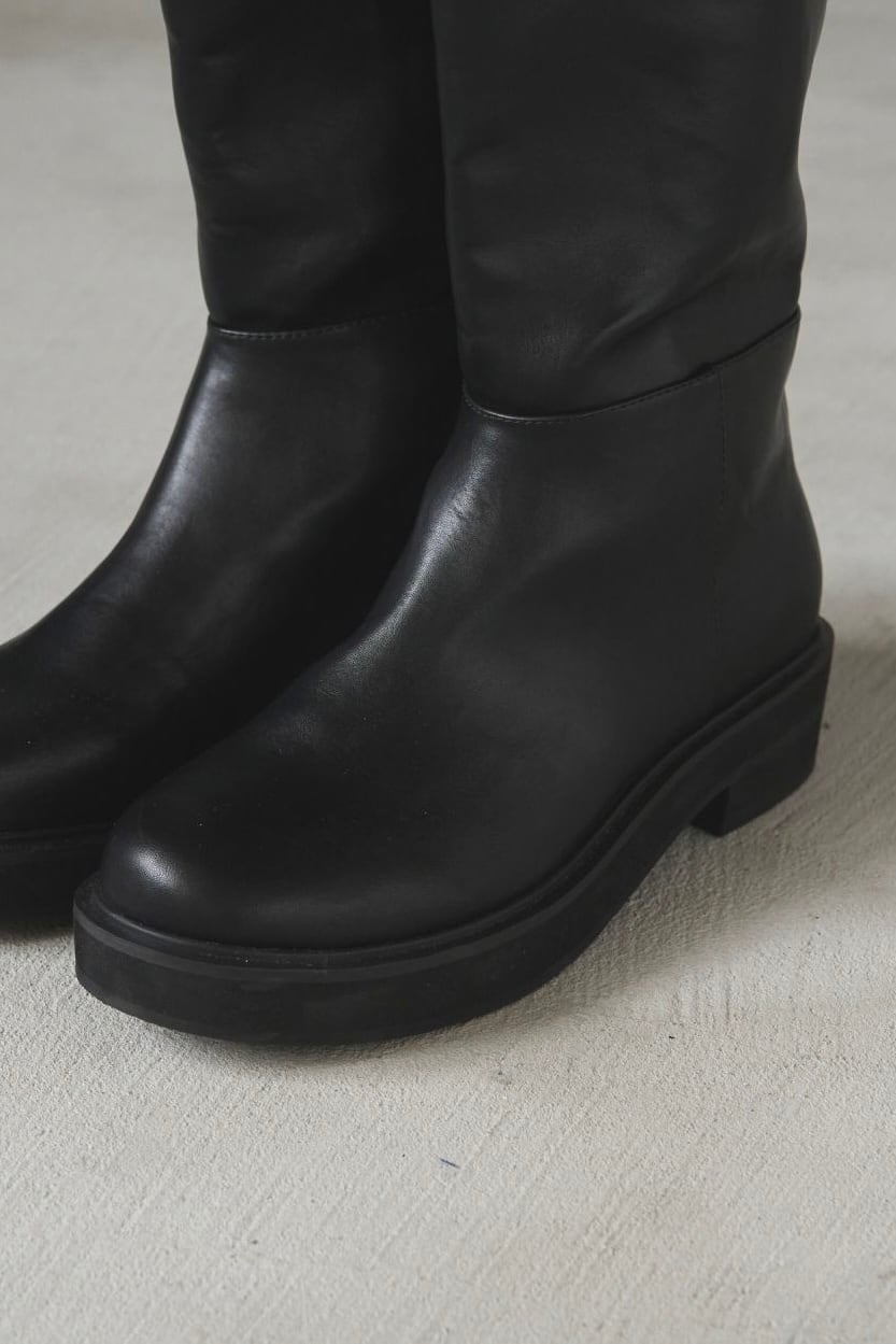 ànuke Ecoleather Long Boots エコレザーロングブーツ Black | planet3rd