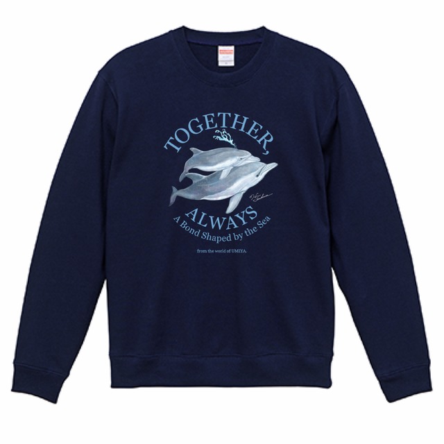 【クルーネックスウェット（トレーナー） United Athle 10.0oz】ペンギン-01（ブラック）