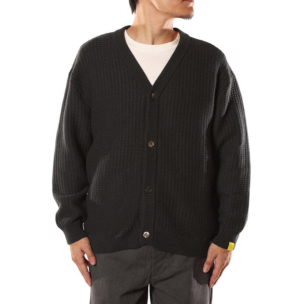 CALEE : ×EYYA KNIT BIG WAFFLE KNIT CARDIGAN | BRAT'S STORE