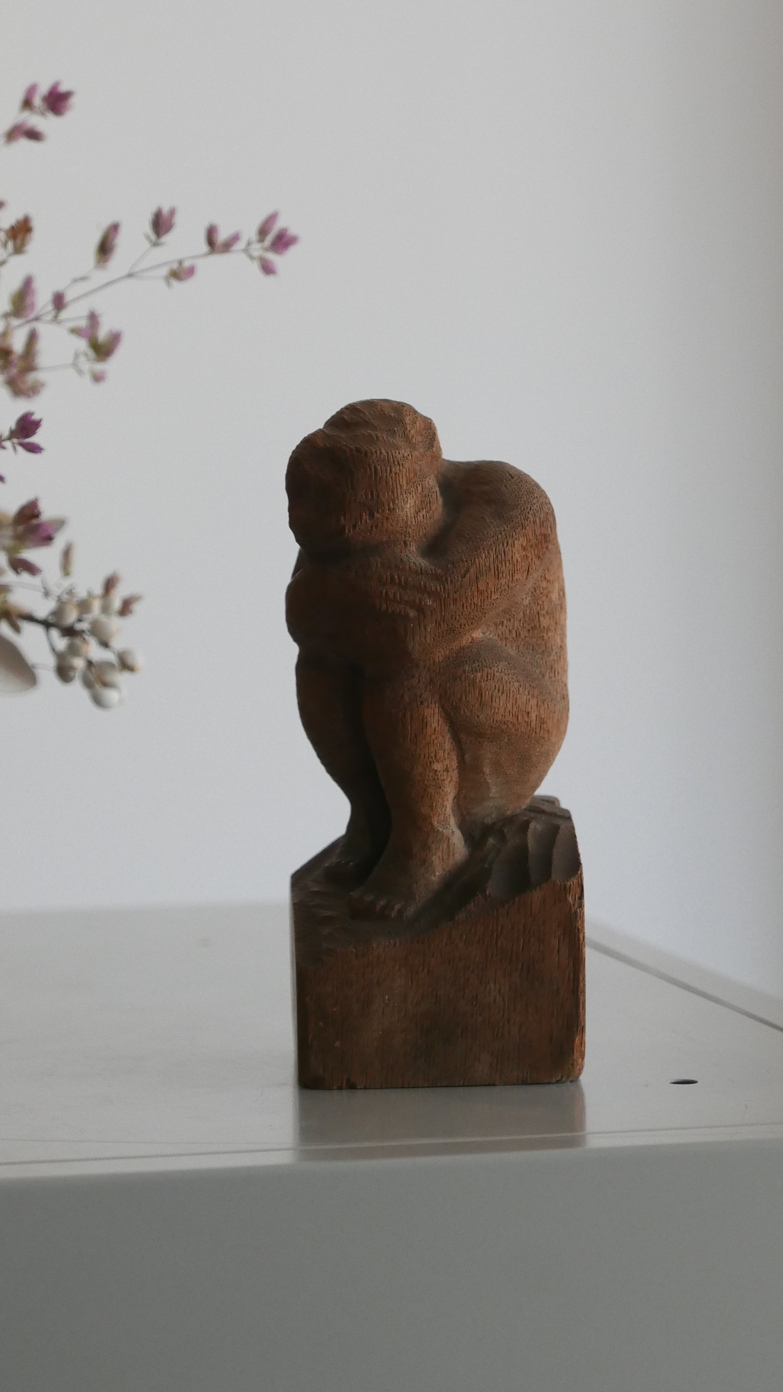 old japan 石彫りのくま 