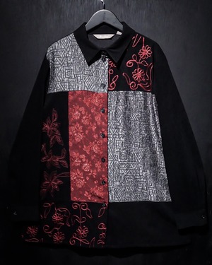 【WEAPON VINTAGE】Beautiful Patwork Design Vintage Loose Jacket