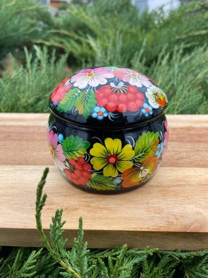 ペトリキウカ塗りのジュエリーボックス（人間国宝ホメンコ作）ウクライナ製