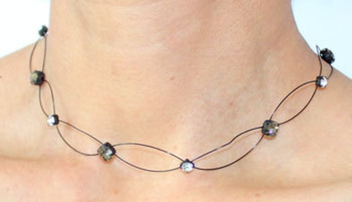 ワイヤーデザインストーンチョーカー：CH-1737 ¥5,800＋tax