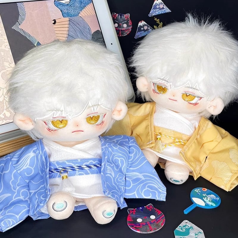 20cmぬいぐるみ用 和風 着物 トップス+羽織+帯 着せ替え服 人形衣装 3