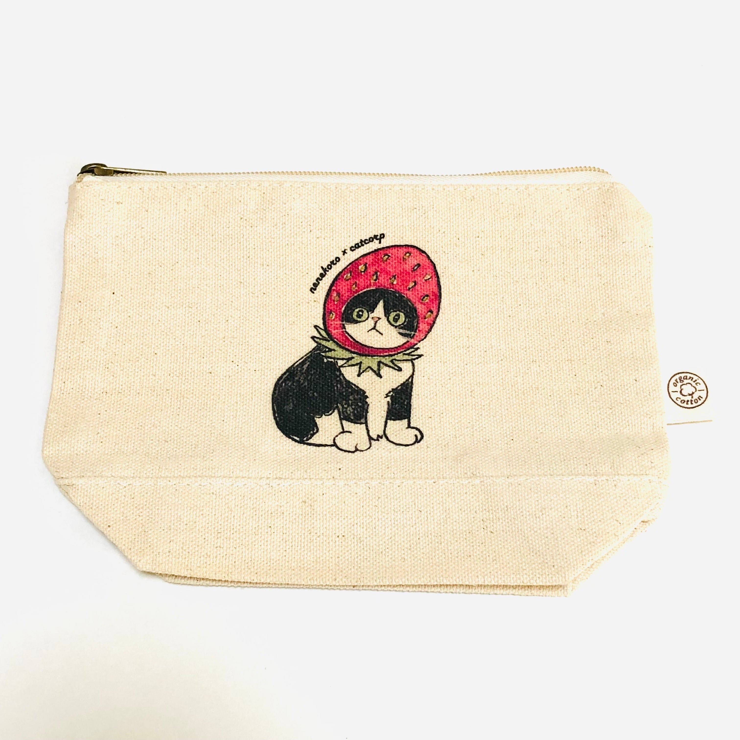 中華大ちゃん オーガニックフラットポーチ | catcorp