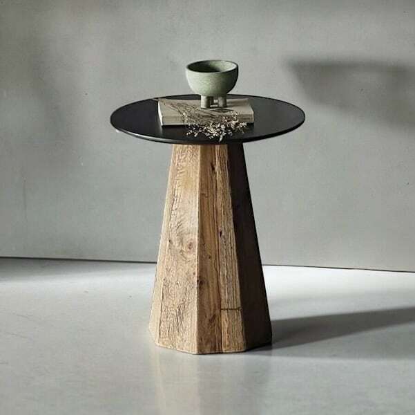 【ブルックリン家具】古材×ブラックスチール ディスプレイスタンド W30×H75 ブルックリン家具】古材×ブラックスチール ディスプレイスタンド W30