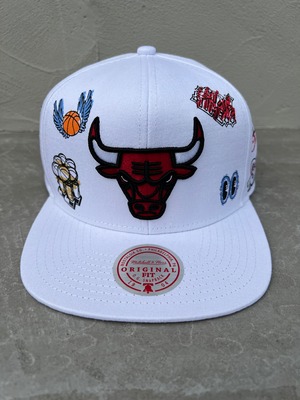 Mitchell & Ness CHICAGO BULUS CHAMPIONS CAP TAG graffiti限定モデル 白