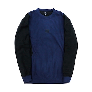 [TREKKIE TRAX × THE TEST] Fleece Crewneck Tops (Navy)