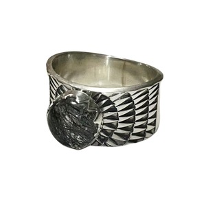 navajo Norbert Peshlakai rutile quartz silver ring