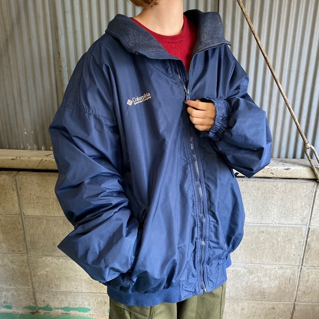 ビッグサイズ 90年代 コロンビア 裏フリース アウトドア ナイロン 