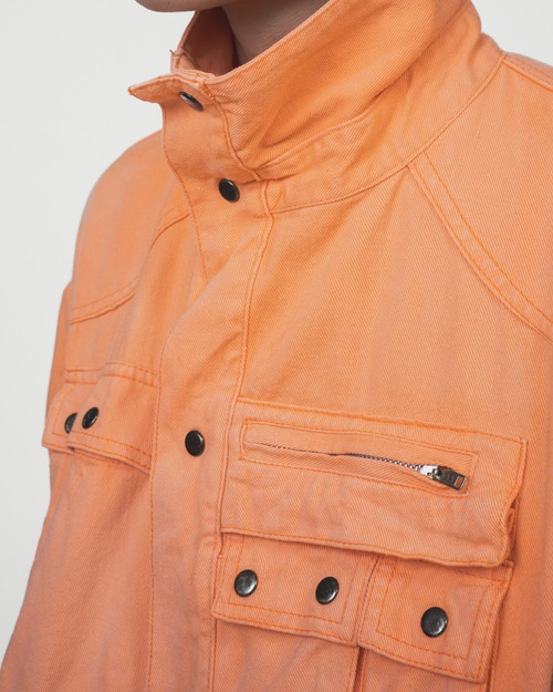 [1980s] "splash" German Vintage Orange Cotton Desighn Jacket