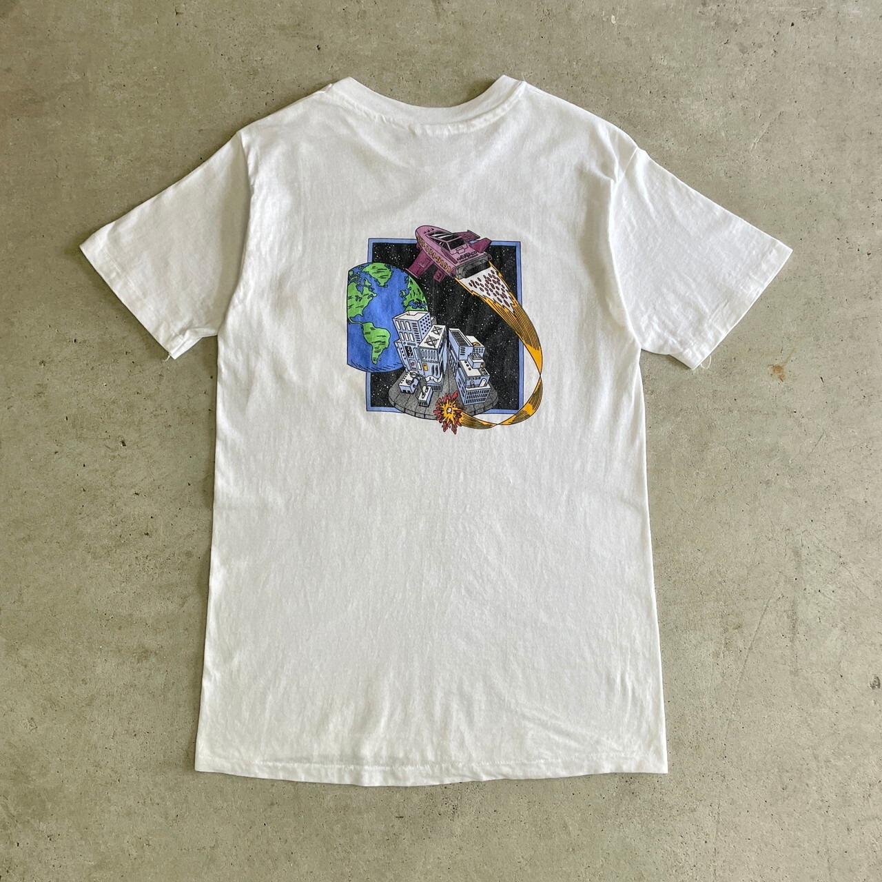 90年代 USA製 ANDATACO IT企業ロゴ アート プリント Tシャツ メンズM 