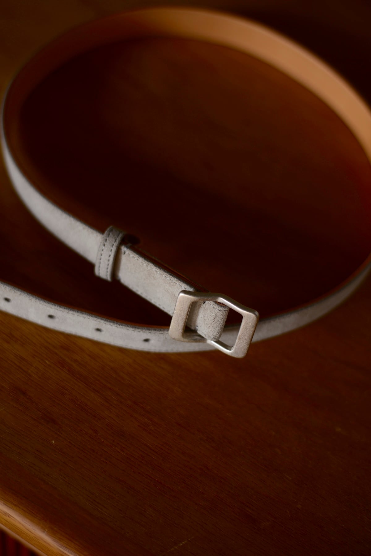 NICENESS / A.CASE COMBINATION LEATHER NN BELT LIGHT BEIGE