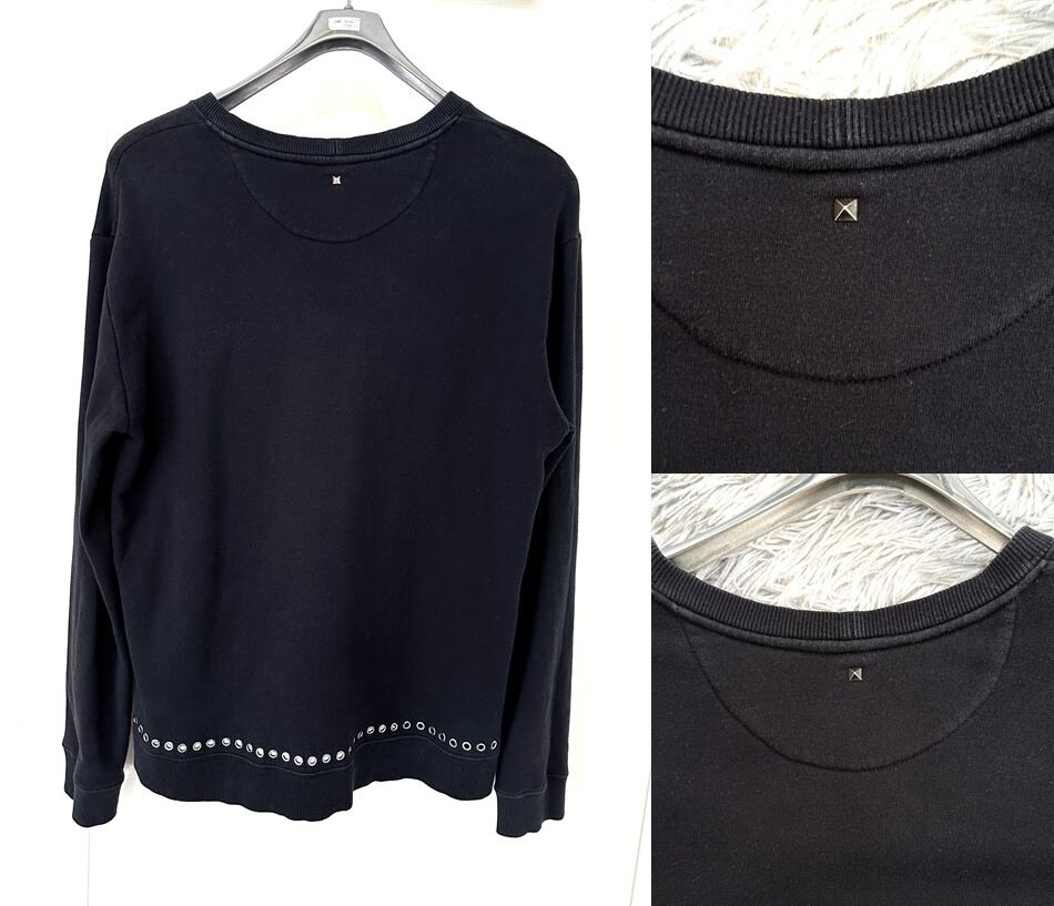 VALENTINO レース トレーナー VALENTINO ヴァレンティノ クルーネック ハトメ スタッズ シャツ