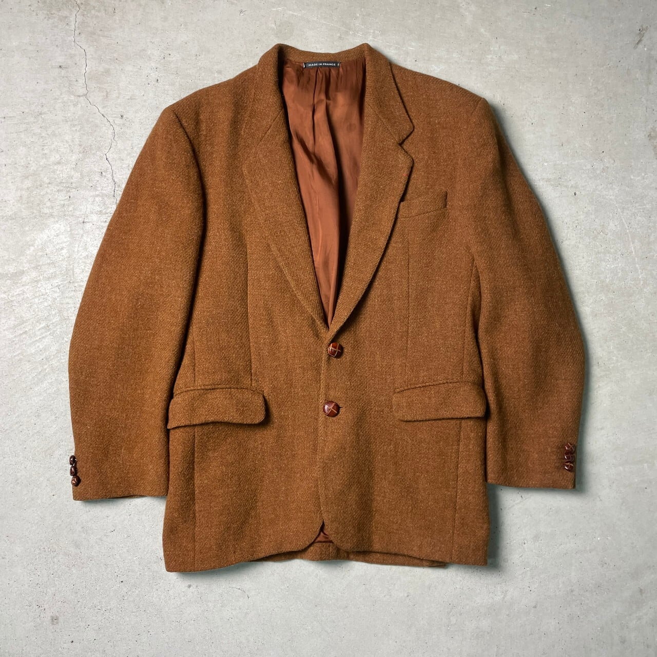 90年代 フランス製 HARRIS TWEED ハリスツイード ウールテーラード