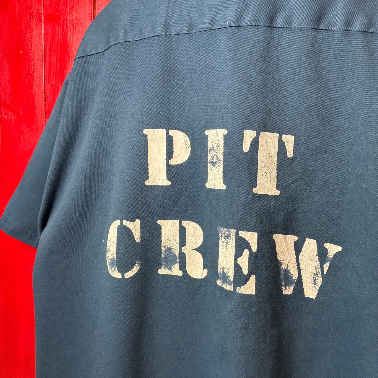 90s〜　USA製 Dickies アメリカのBBQレストランのスタッフが着てたワークシャツ　