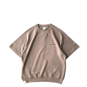 Mountains Raglan short sleeve sweatshirt  / Light brown　