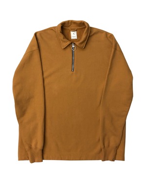 CTTN HALF ZIP SWEAT SHIRT / 綿ハーフジップスウェット (BEIGE)