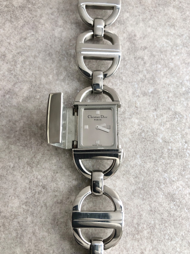 Christian Dior クリスチャン ディオール 腕時計 シルバー パンディオラ ステンレススチール クウォーツ D78-100 vintage ヴィンテージ オールド pbcnse