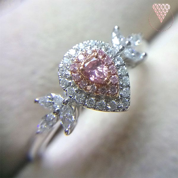 Fancy0.131 ct F. Brn.Pur. Pink 天然 ピンク ダイヤモンド