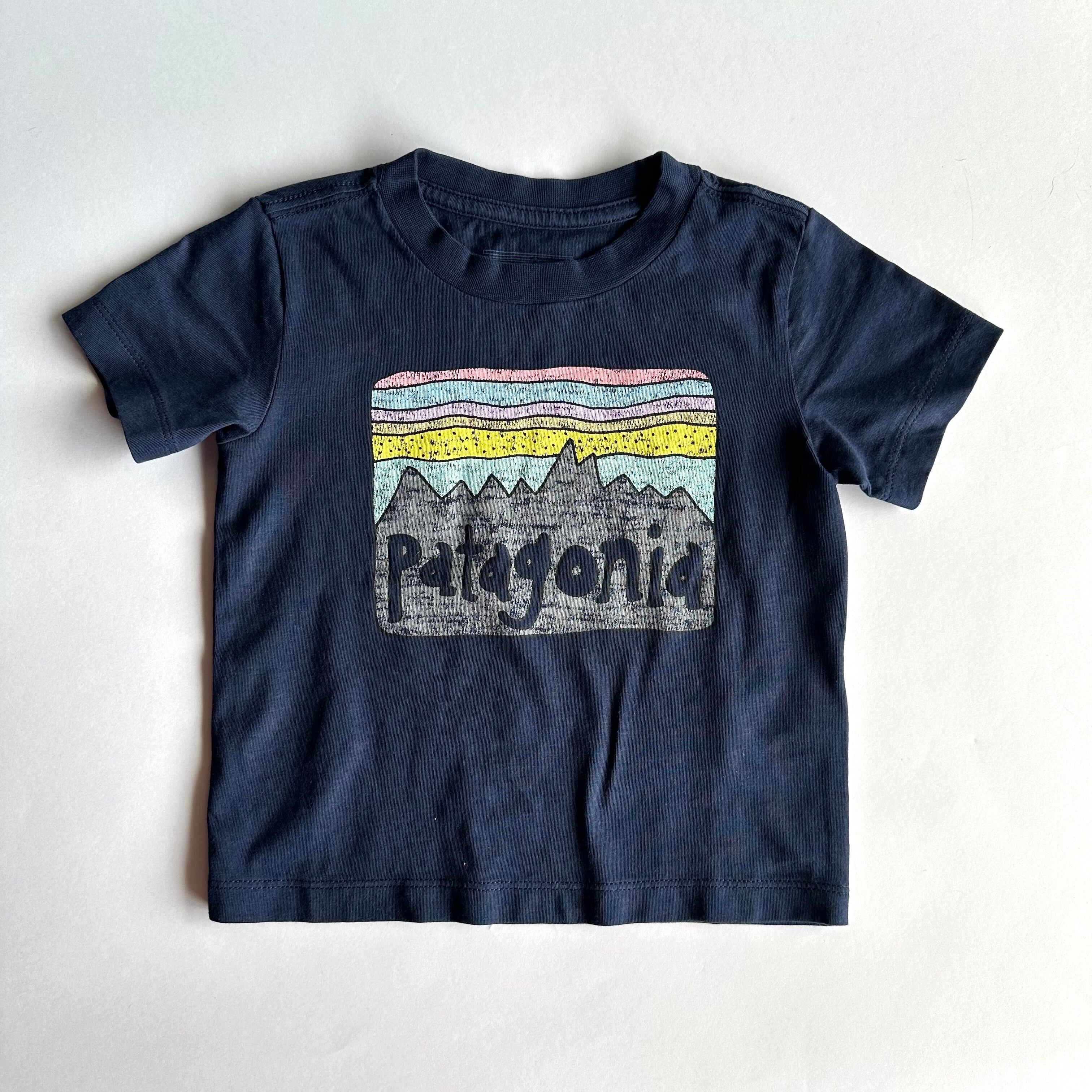 Patagonia Baby Fitz Roy Skies T-Shirt 【18M-5T】Navy