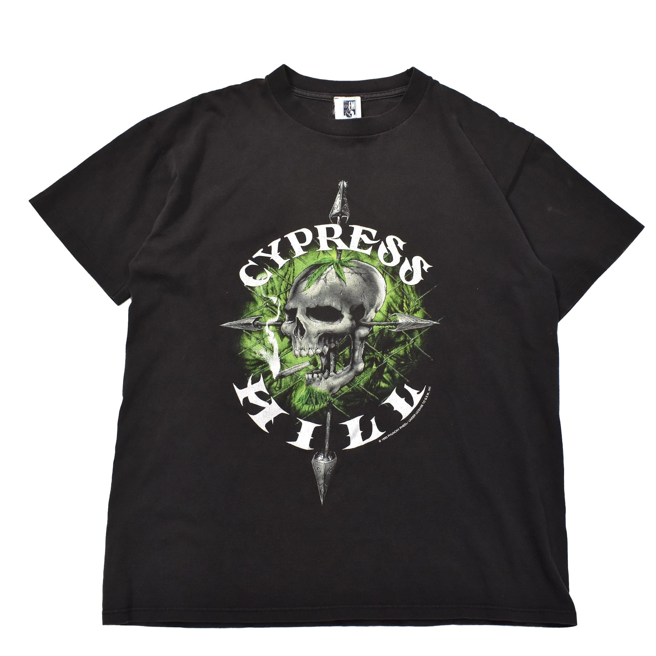 送料込 90s CYPRESS HILL Tシャツ XL シングル 両面プリント XL] 90's Cypress Hill Roll It Up Printed T-shirt Black | mongos