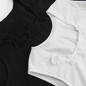 【2color】可愛いに包まれた♡立体フラワー装飾付きスクエアネックノースリーブトップ&ロングワイドパンツセットアップ 《P0209》