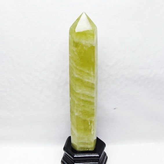 シトリン 六角柱 シトリンクォーツ ポイント 台座付属 一点物 152-4140