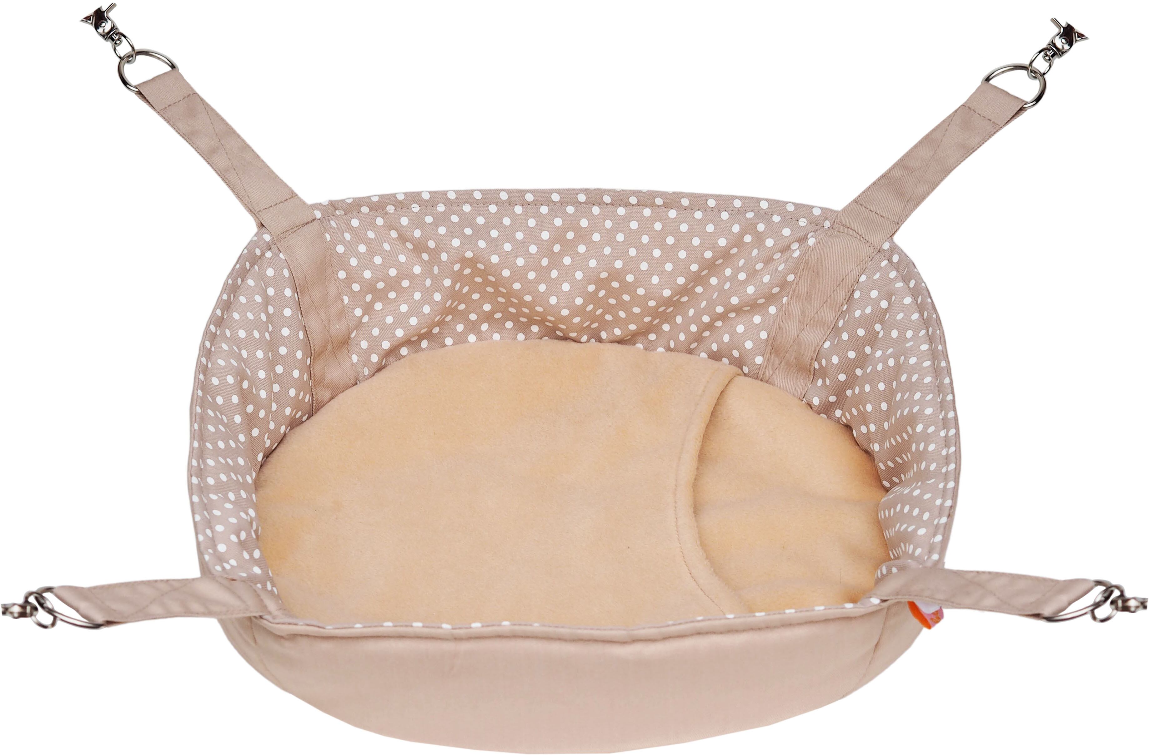 【フェレット用品】もぐれる水玉サークル ベージュ/ネイビー