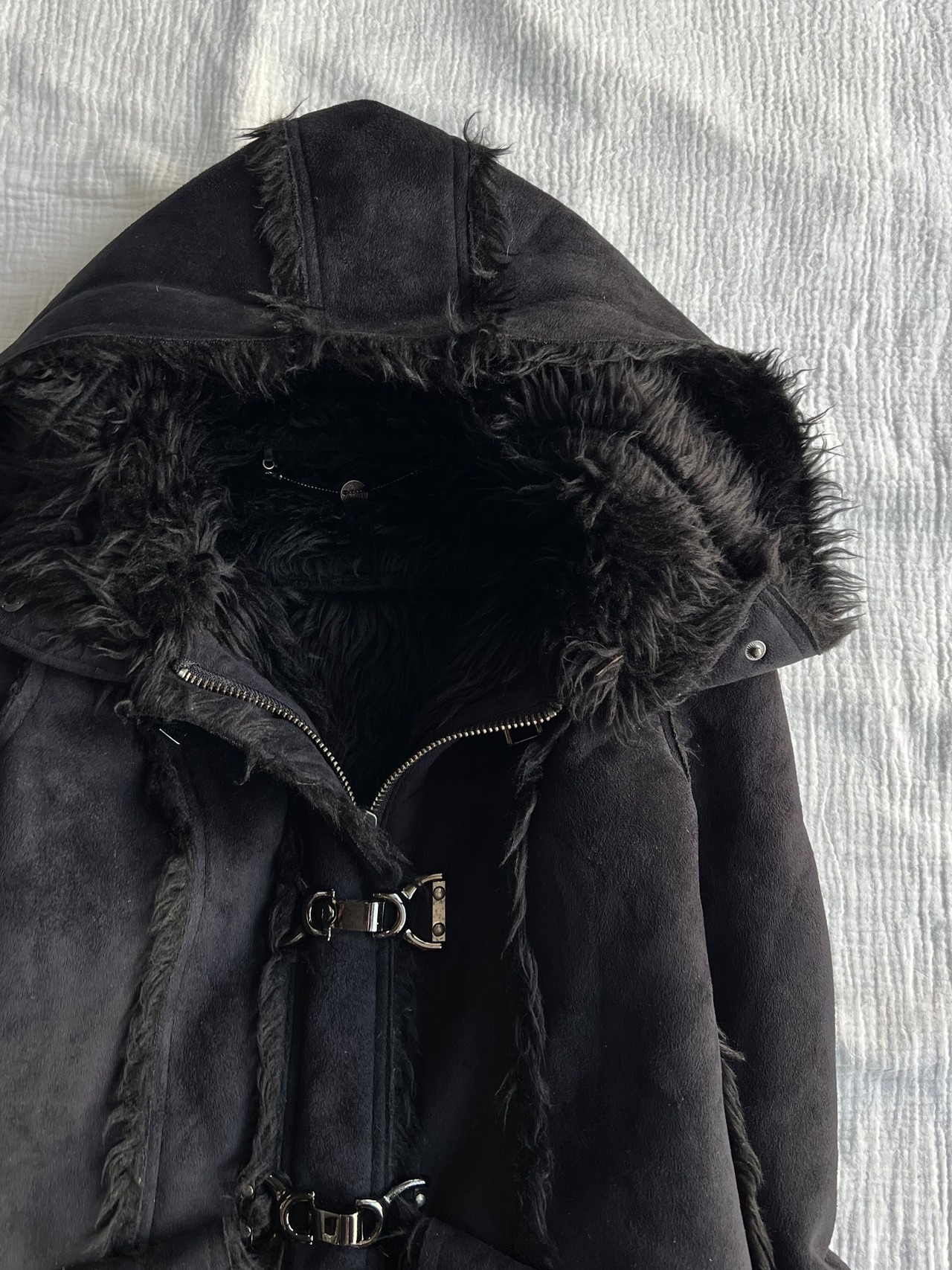 "EGOIST" Gimmick Fur Duffel Coat