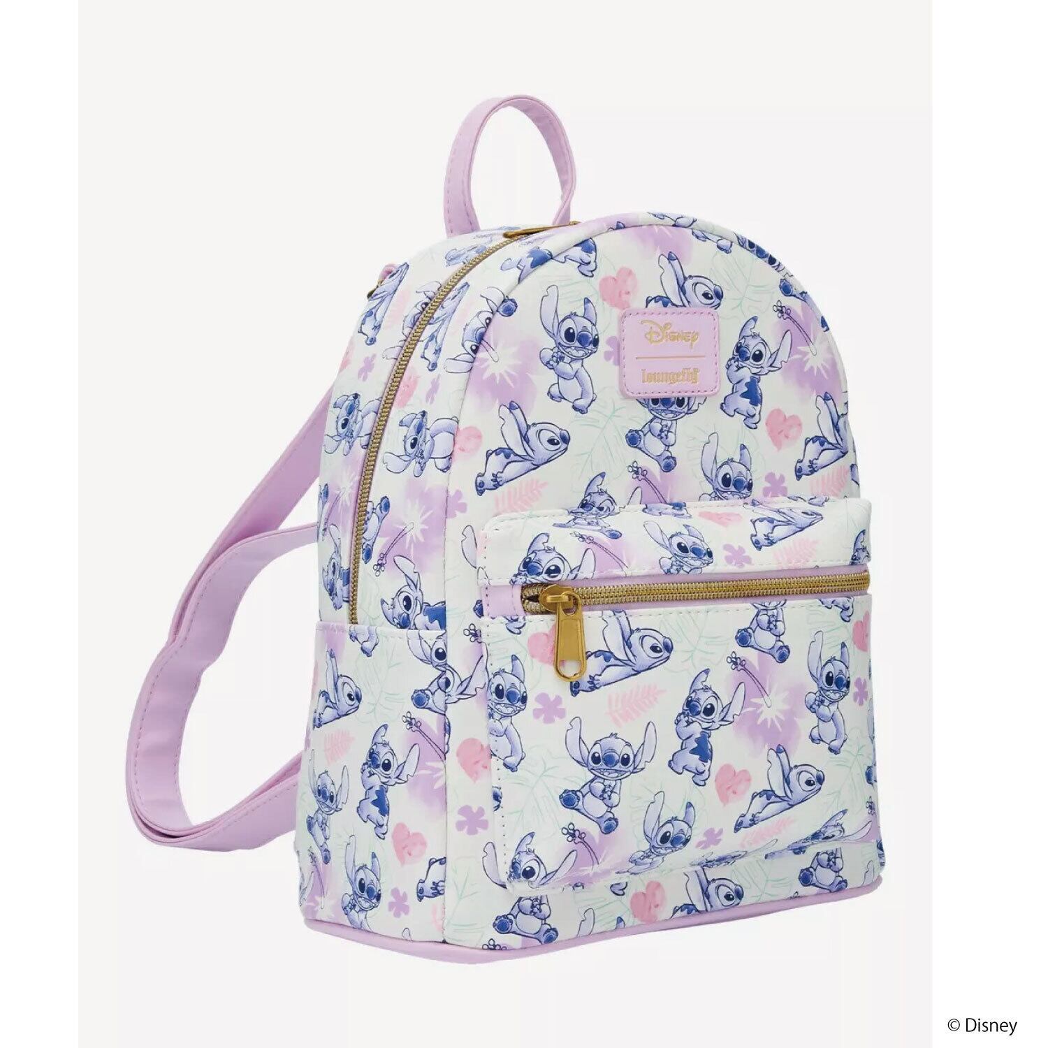 HT DISNEY STITCH PURPLE FLORAL AOP COLLECTION MINIBK_WDBK3978