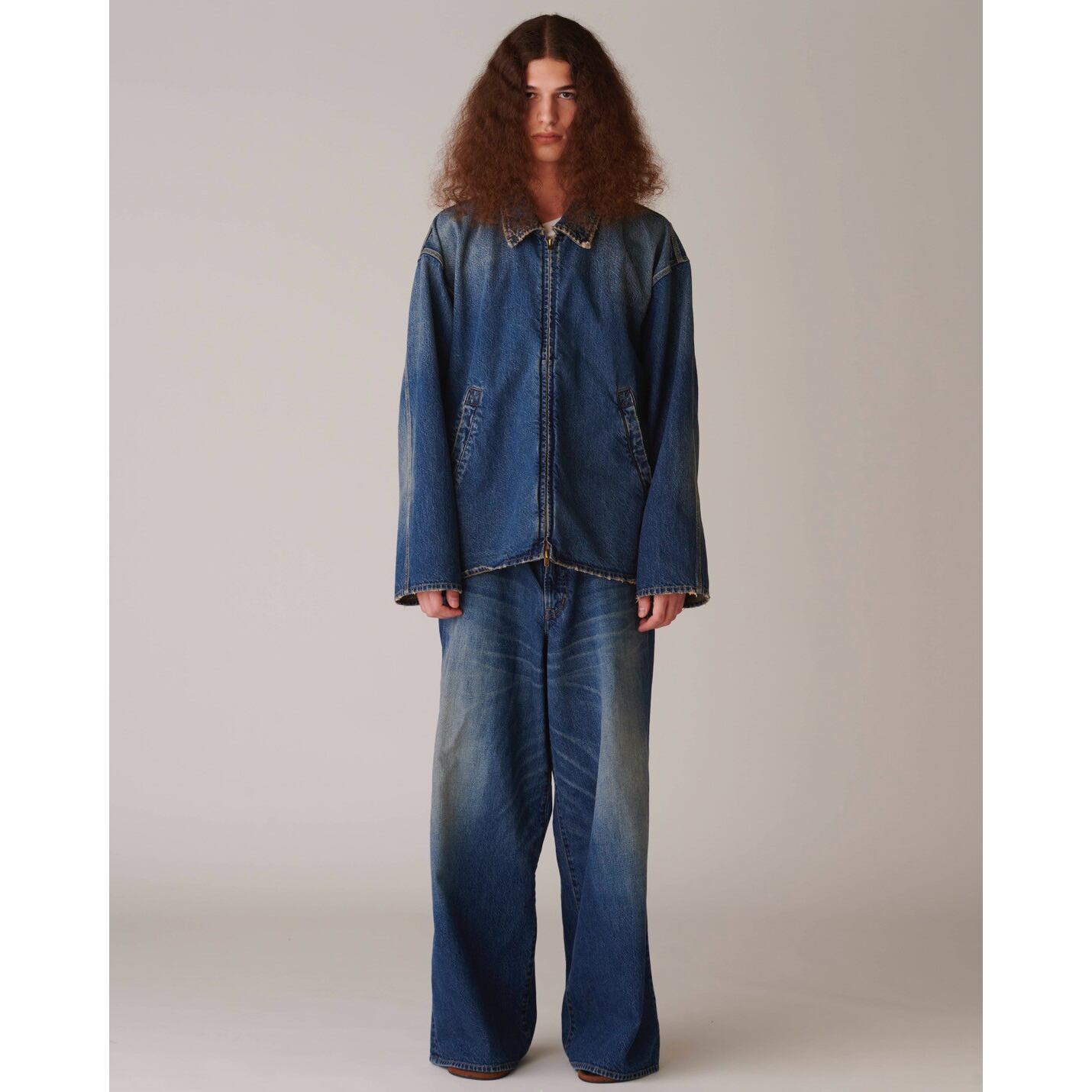 INSCRIRE Used Denim Zip Up Blouson | Terminal
