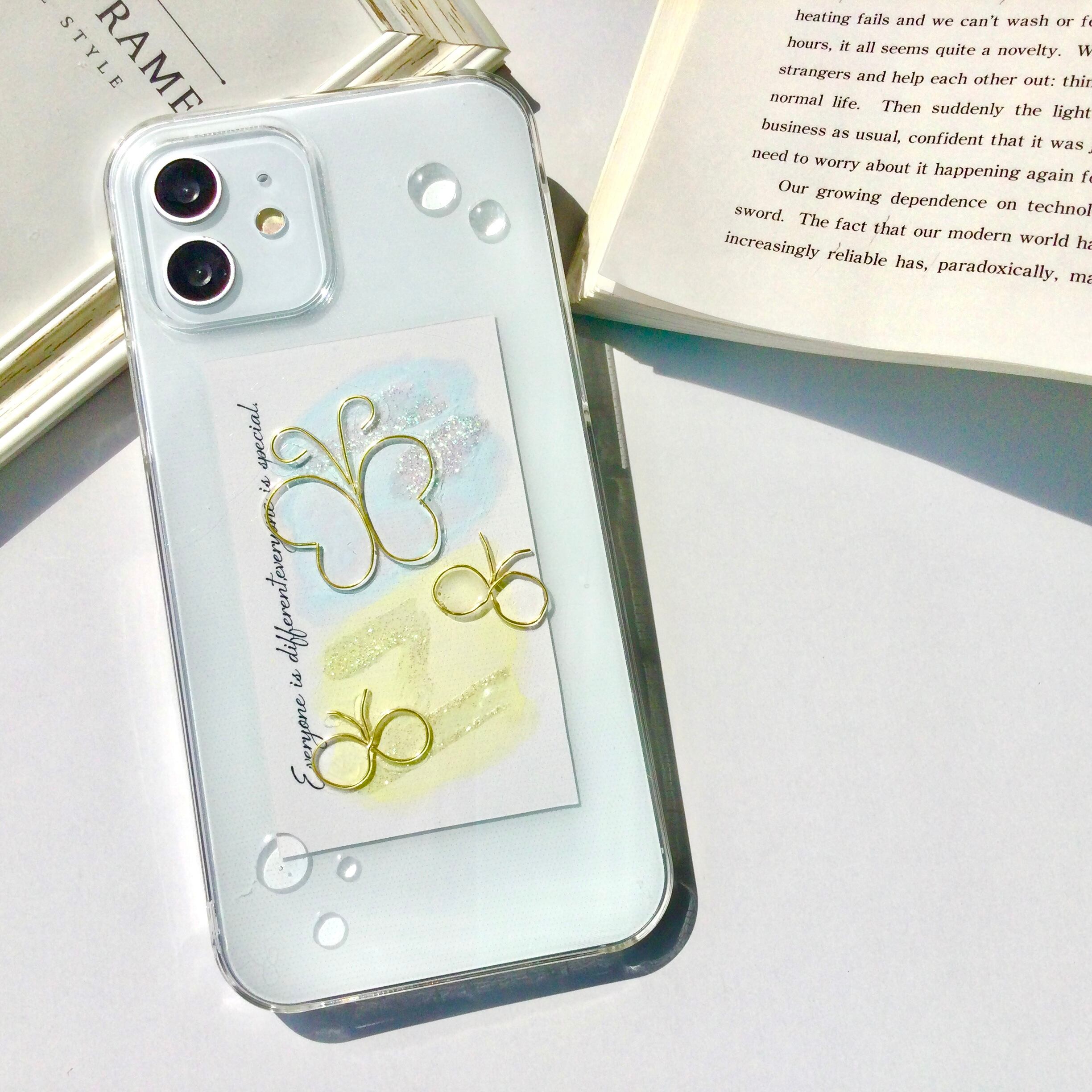 水彩画みたいなアートケース(バタフライ)