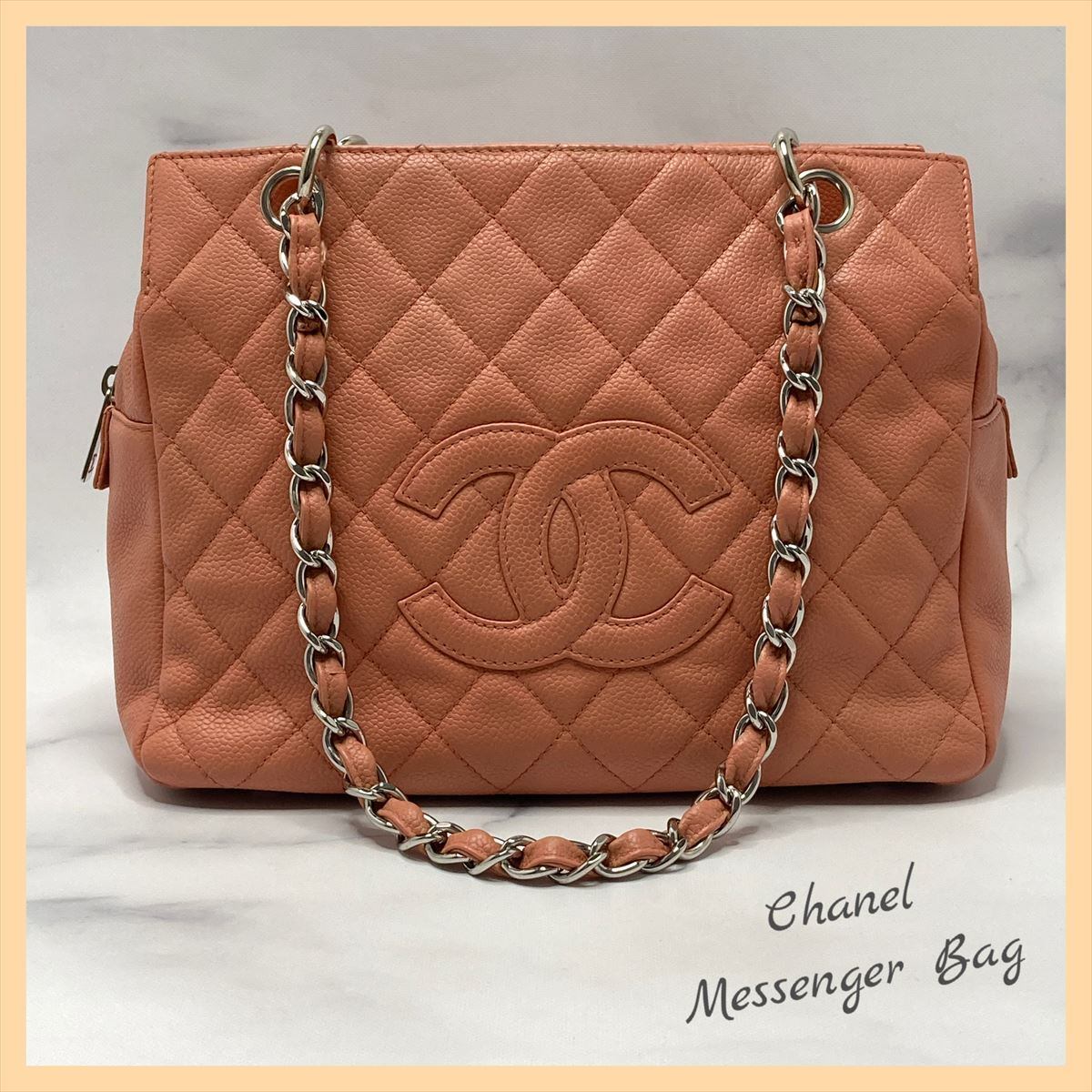 シャネル マトラッセ チェーン ハンドバッグ キャビア ピンク Chanel Matelasse Chain Hand Bag Caviar Pink Tsunagu Shop